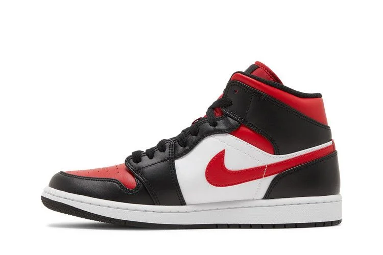 Кроссовки Air Jordan 1 Mid 'Bred Toe'