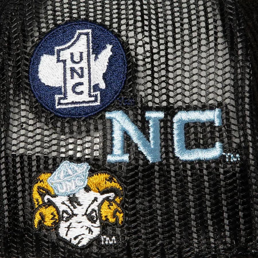 Бейсболка Mitchell & Ness Black North Carolina Tar Heels Times Up Trucker Adjustable Hat