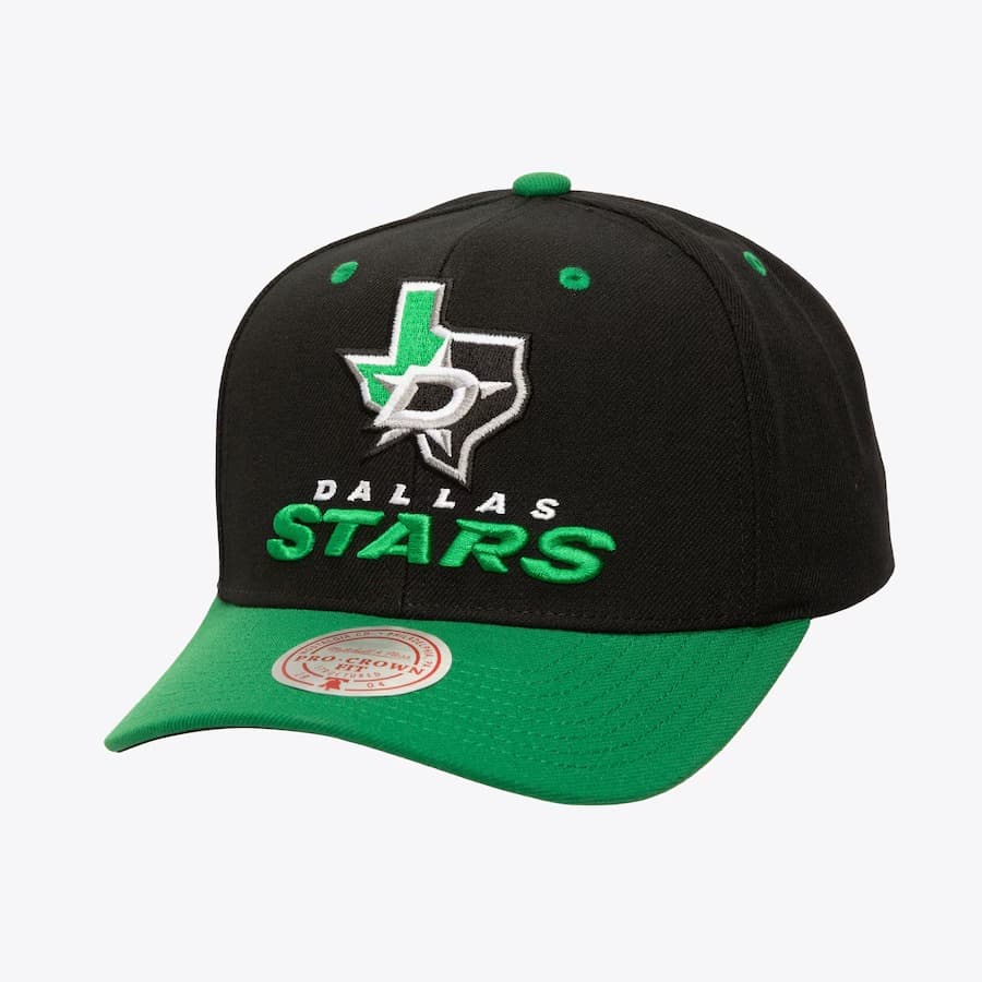 Бейсболка Mitchell & Ness Black Dallas Stars All In 2.0 Pro Crown Snapback Hat