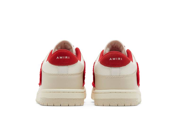 Кроссовки Amiri Skel Top Low 'White Red Chenille'