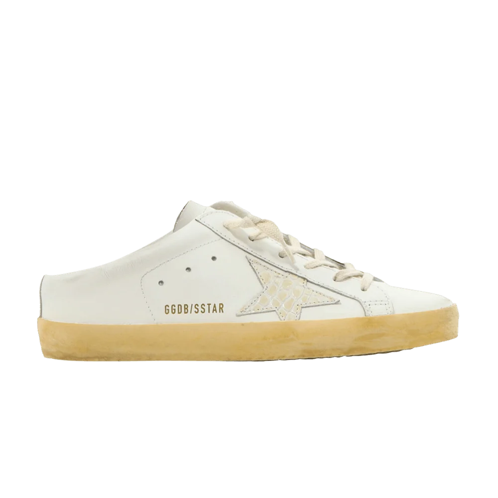 Кроссовки Golden Goose Wmns Superstar Sabot 'White Ivory Crocodile'
