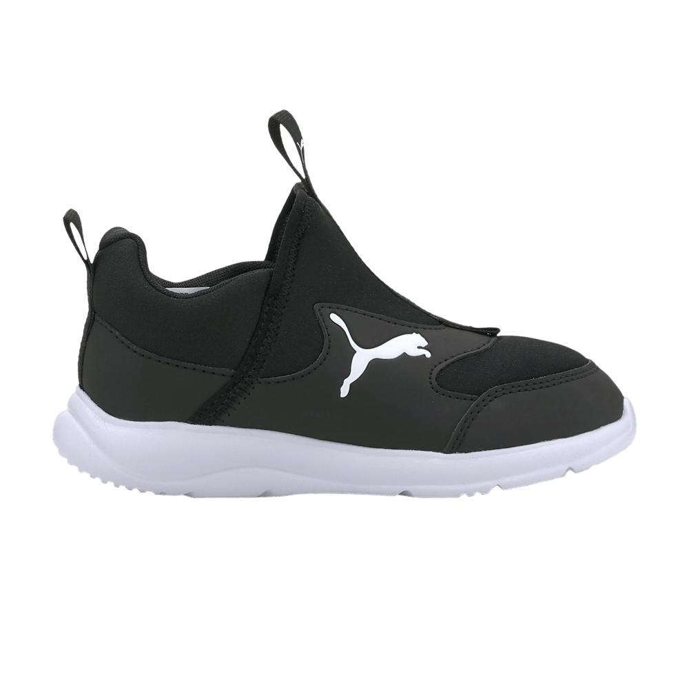 Кроссовки Puma Fun Racer Slip-On Little Kid 'Black White'