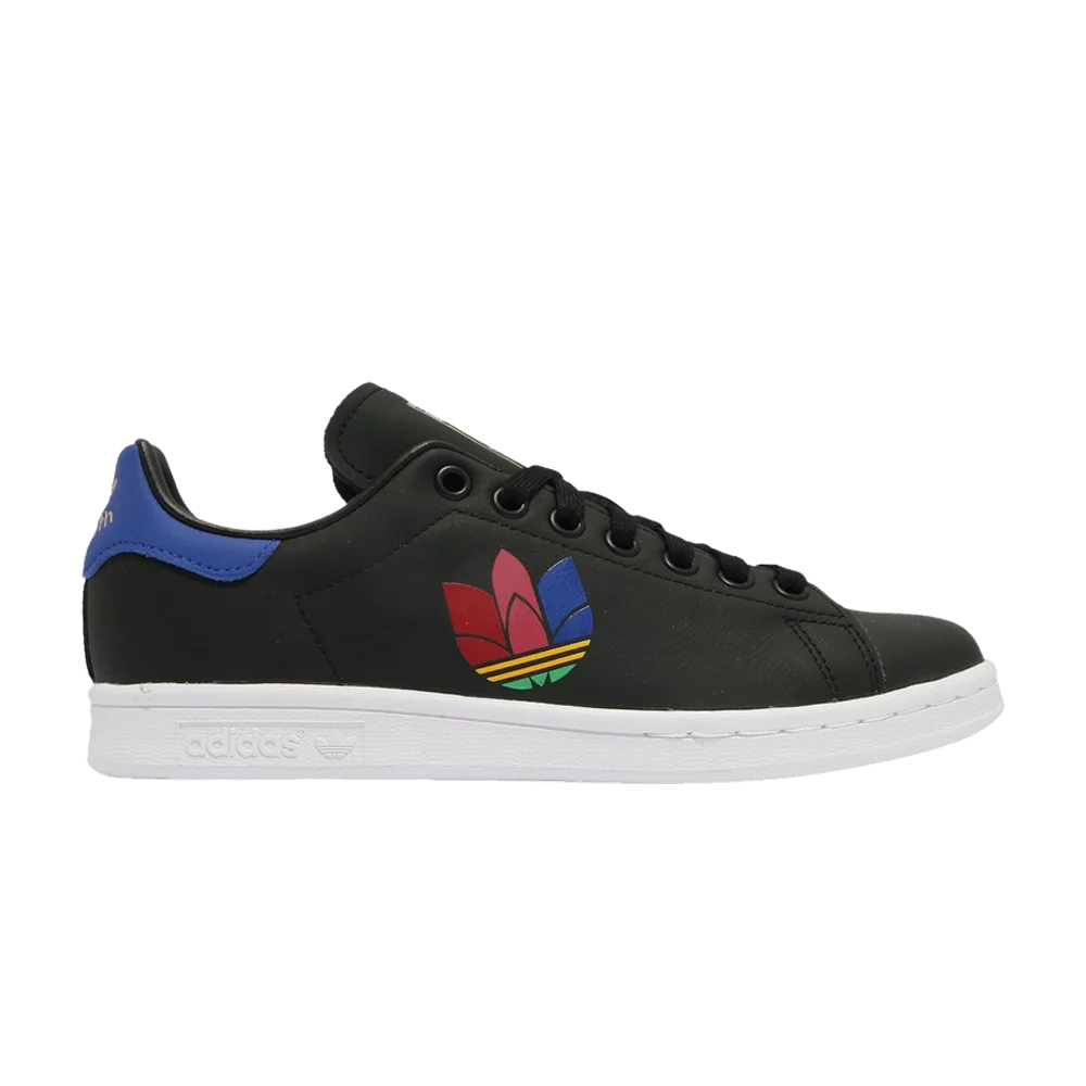 Krossovki-Adidas-Wmns-Stan-Smith-Colorful-Trefoil-Black