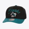 Mitchell-Ness-Black-San-Jose-Sharks-Script-Arch-Pro-Pro-Crown-Snapback-Hat-100x100