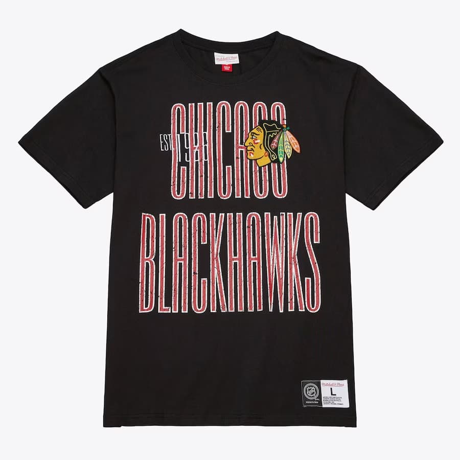 Футболка Mitchell & Ness Black Chicago Blackhawks Team OG Premium T-Shirt