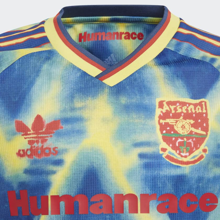 Баскетбольная футболка adidas Arsenal Human Race Kids Jersey Eqt Yellow/Collegiate Navy