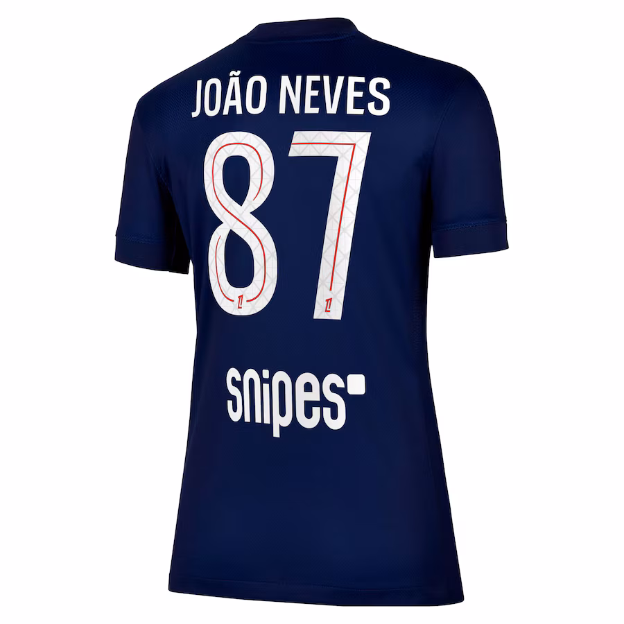 Женское футбольное джерси PSG Nike Home Stadium Shirt 2025-26 - João Neves 87