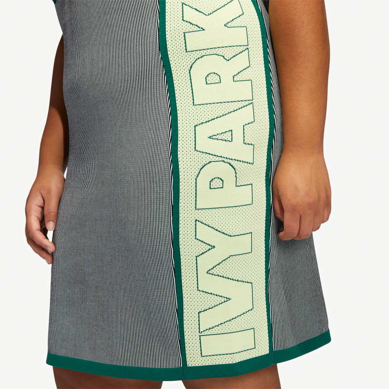 Платье adidas Ivy Park Knit Logo Dress (Plus Size) Dark Green/Black/Green Tint/Yellow Tint
