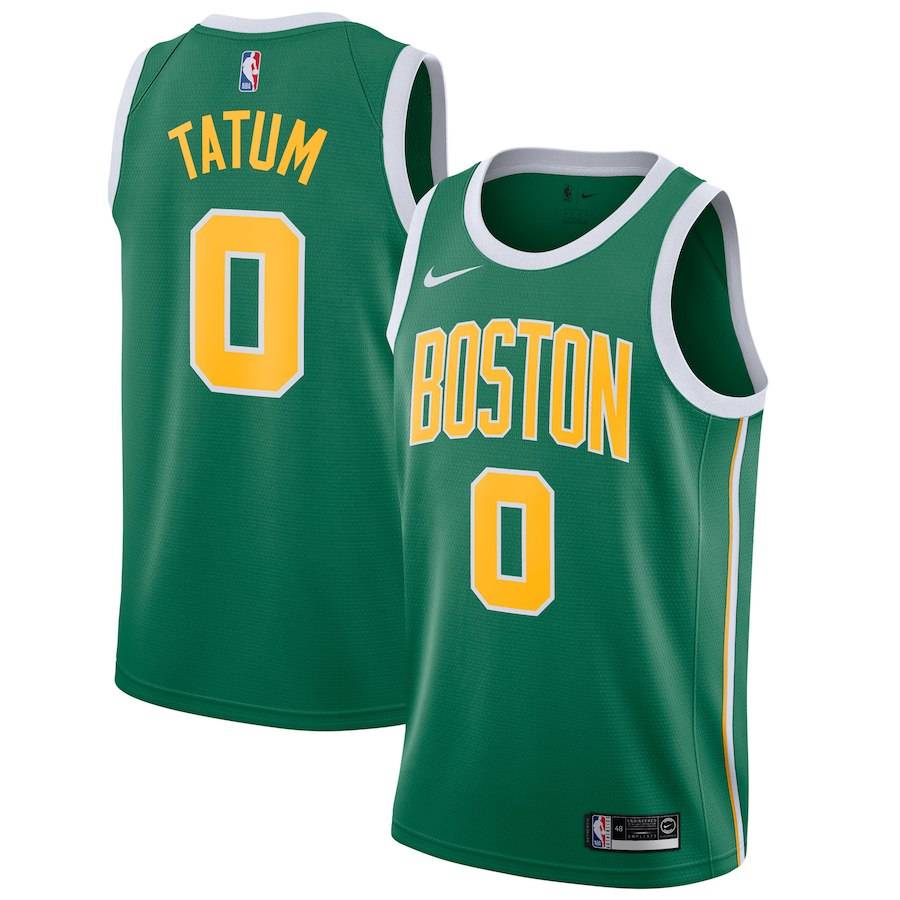 Баскетбольная джерси 2018-19 Jayson Tatum Celtics #0 Earned Green
