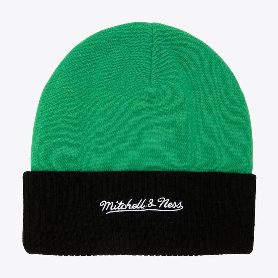 Шапка Mitchell & Ness Kelly Green Boston Celtics x Just Don Hardwood Classics Cashmere Cuffed Knit Hat