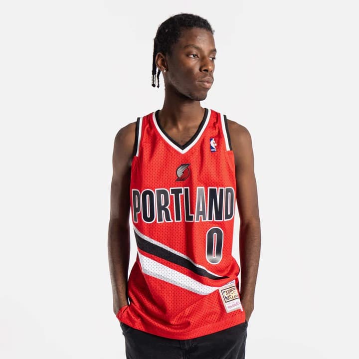 Баскетбольная джерси 2012-13 Portland Trail Blazers Damian Lillard #0 Swingman Hardwood Classics Red Jersey