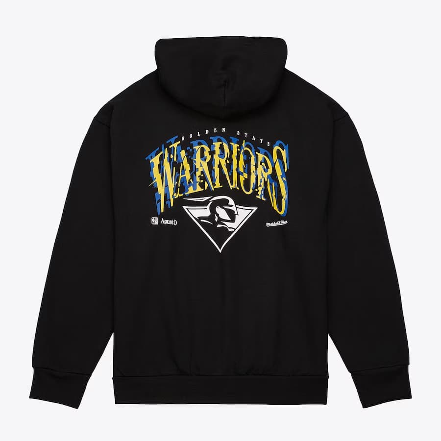 Худи Mitchell & Ness Black Golden State Warriors SUGA Glitch Pullover Hoodie