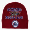 Mitchell-Ness-Red-Philadelphia-76ers-Hardwood-Classics-Team-Origins-Cuffed-Knit-Hat-100x100