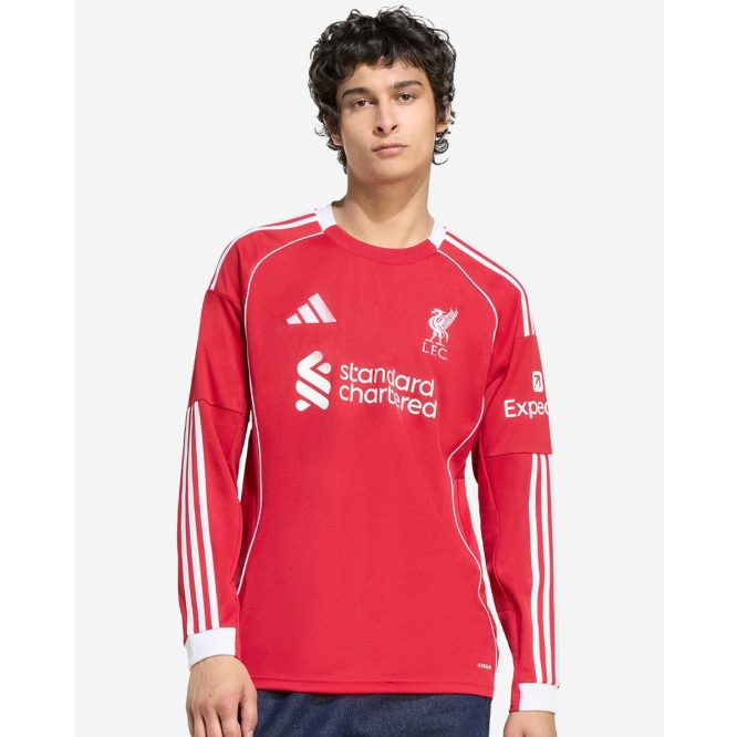 Футбольный лонгслив Liverpool FC adidas Mens 25/26 Home Long Sleeve Jersey