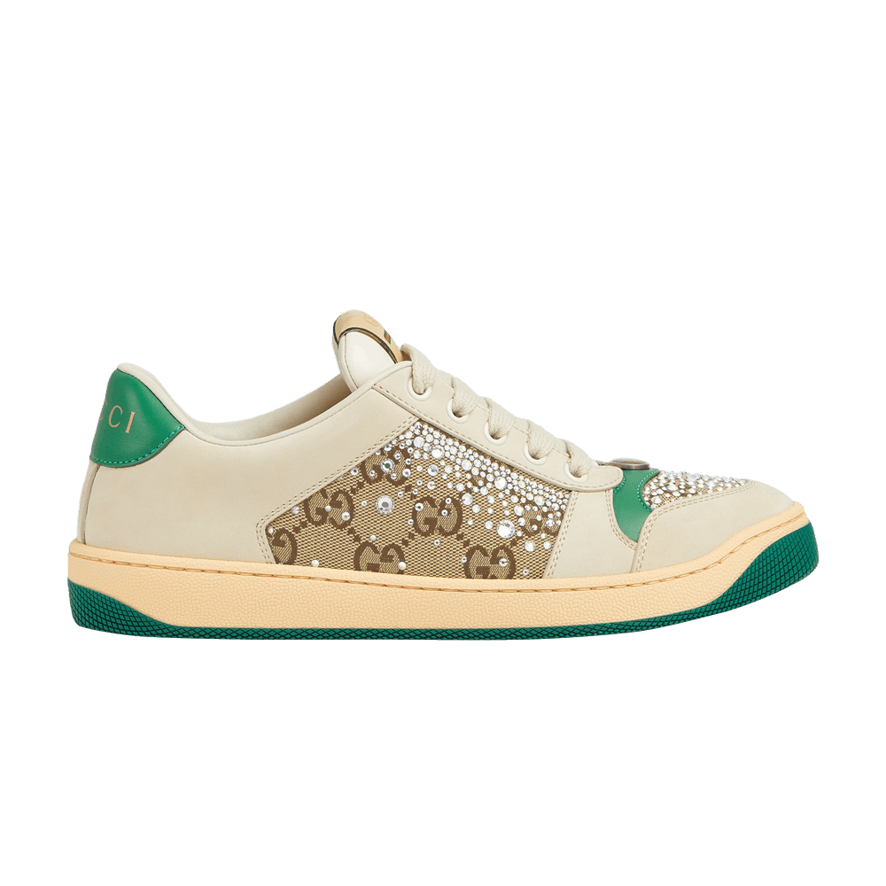 Кроссовки Gucci Wmns Screener 'GG Monogram Crystal - Ivory Green'