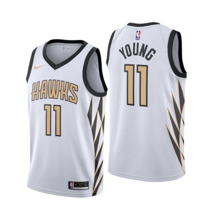 Баскетбольная джерси 2018-19 Trae Young Hawks #11 City White