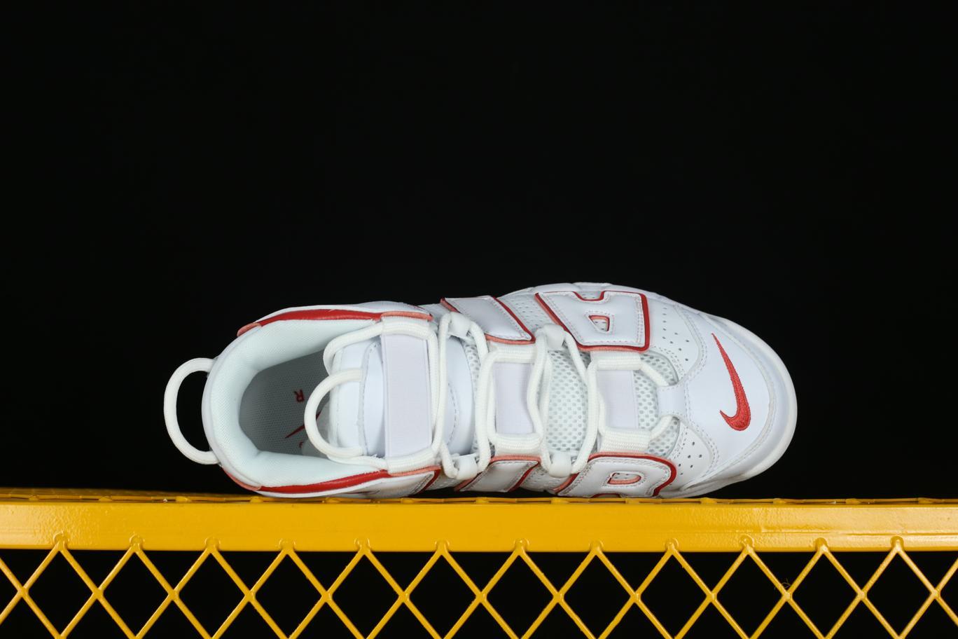 Кроссовки Nike Air More Uptempo White Varsity Red Outline (2018/2021)