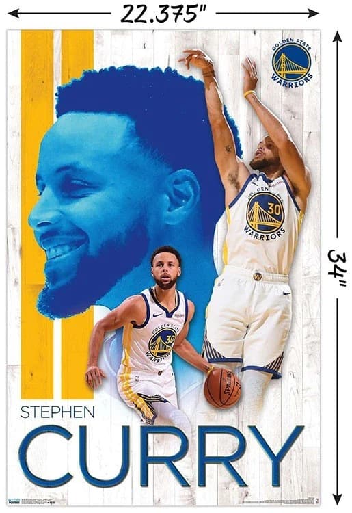 Настенный постер Stephen Curry Golden State Warriors NBA Wall Poster