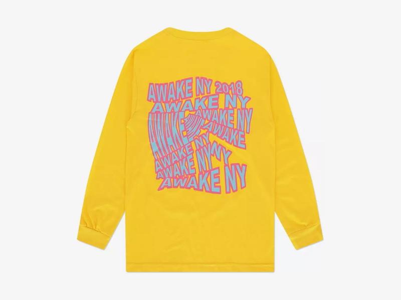 Футболка Awake Wave Logo L/S Tee Yellow
