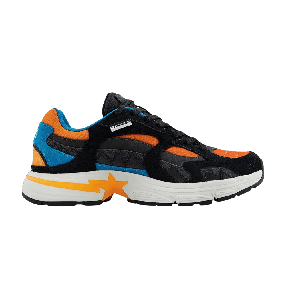 Krossovki-BAPE-Shark-Sta-2-Black-Orange-Blue