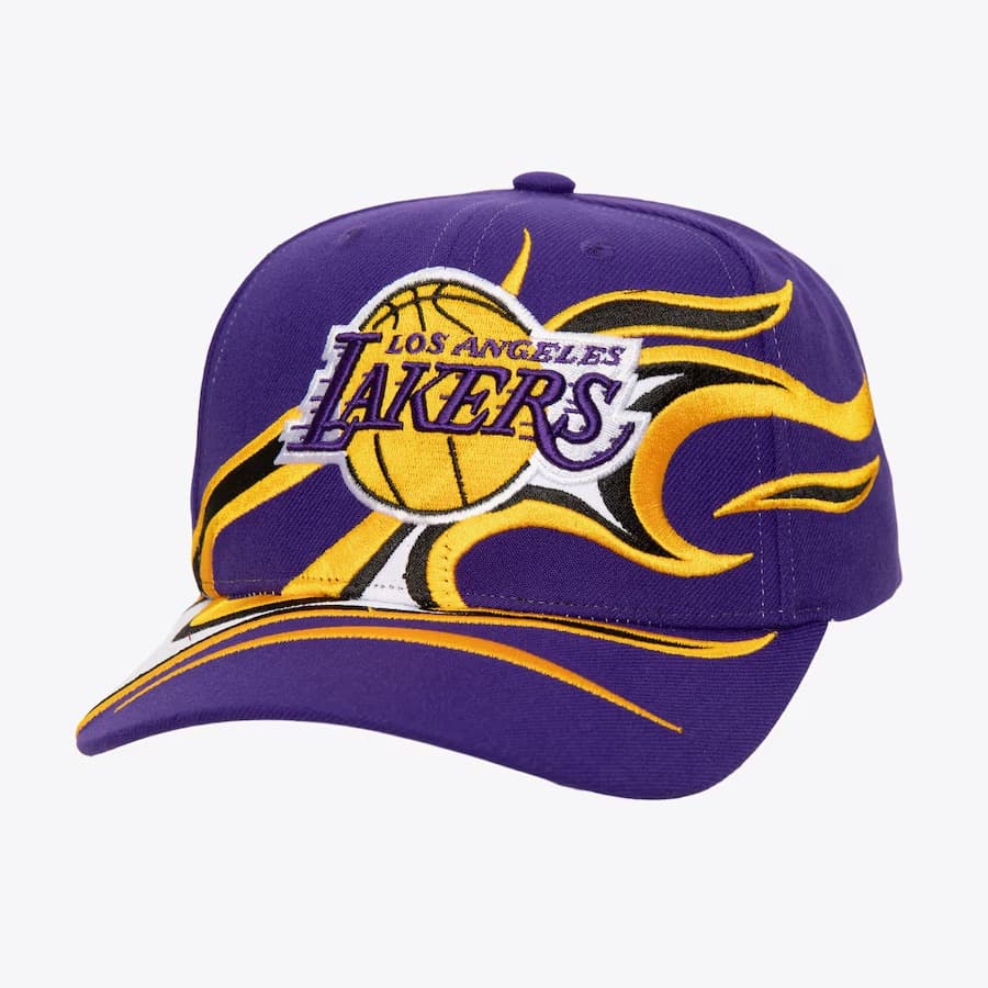 Бейсболка Mitchell & Ness Purple Los Angeles Lakers Turn and Burn Pro Snapback Hat