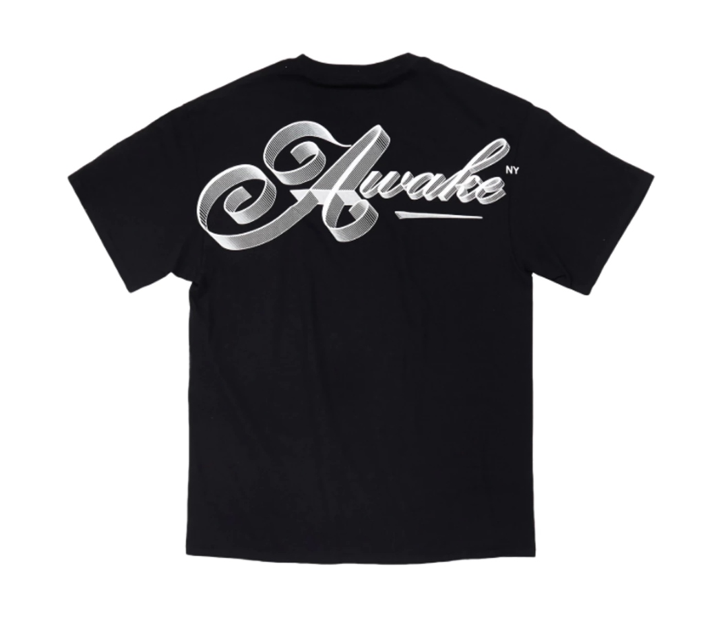 Футболка Awake Ribbon Script Logo Tee Black