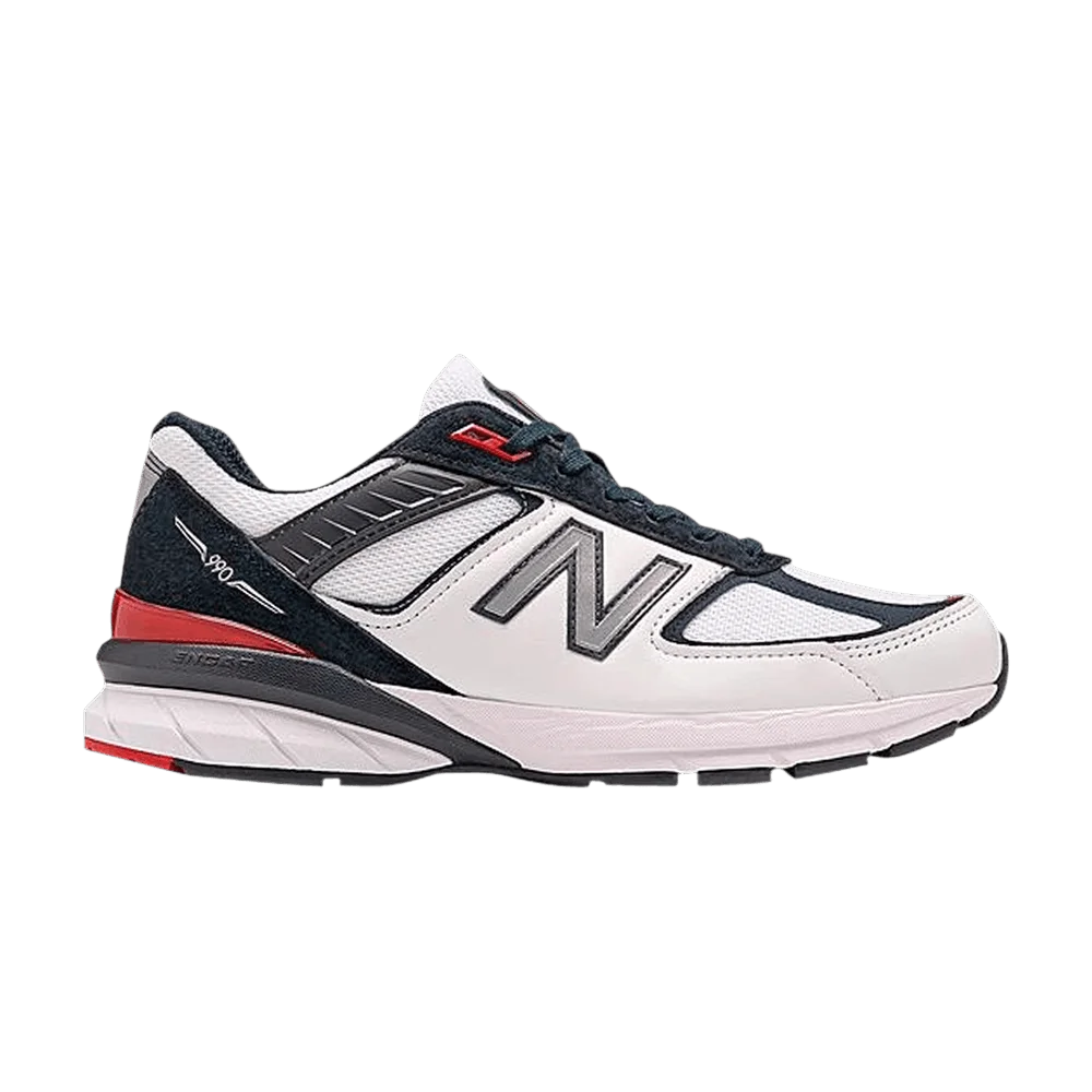 Krossovki-New-Balance-990v5-Made-in-USA-White-Carbon-Red