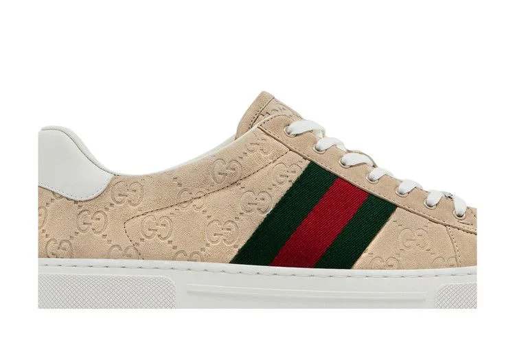 Кроссовки Gucci Ace Sneaker 'GG Oatmeal Suede'