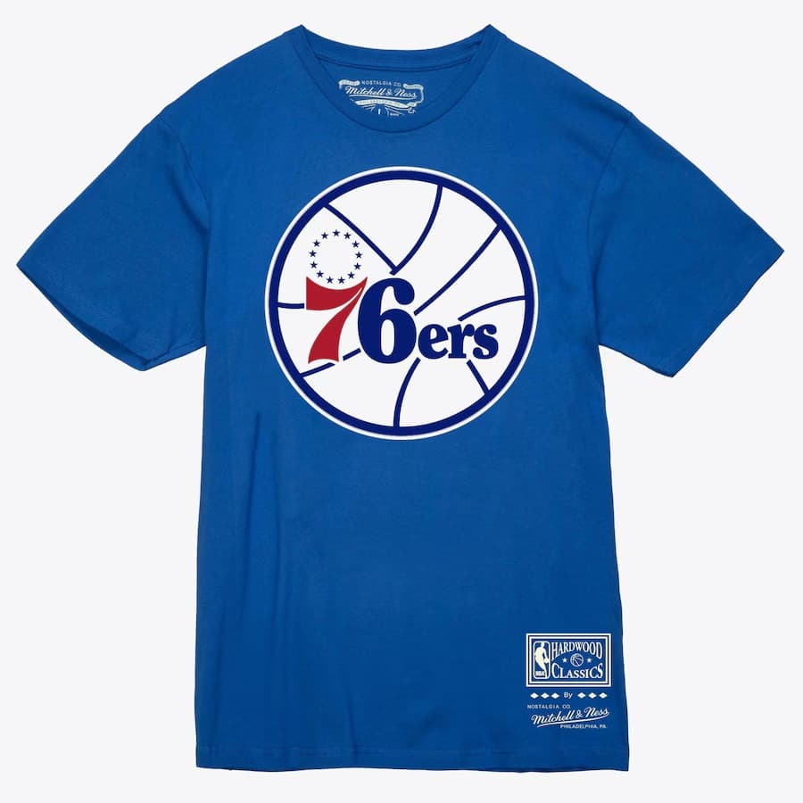 Футболка Mitchell & Ness Royal Philadelphia 76ers Team Logo T-Shirt
