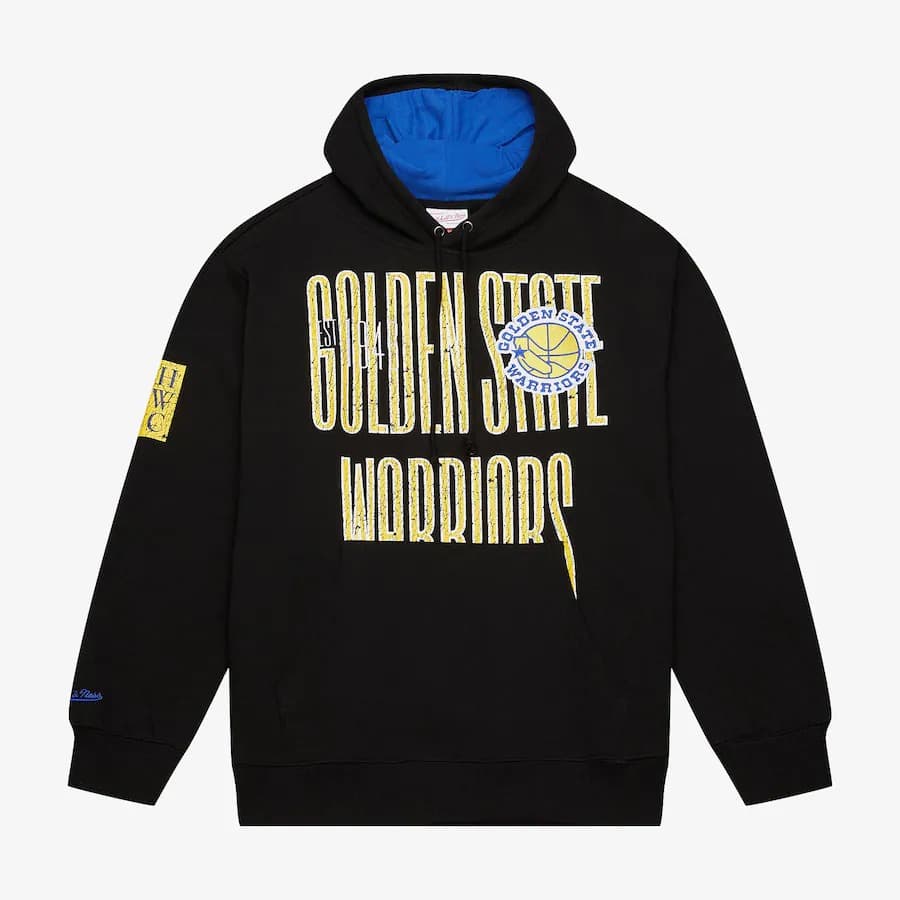 Худи Mitchell & Ness Black Golden State Warriors Team OG Fleece Pullover Hoodie