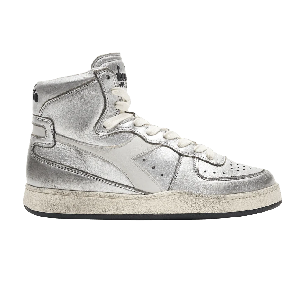 Кроссовки Diadora Mi Basket Metal Used 'Silver White'