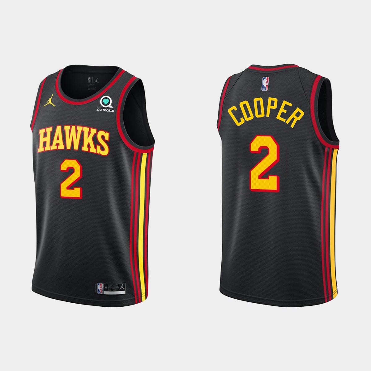Баскетбольная джерси Atlanta Hawks  #2  Sharife Cooper Statement Black Jersey