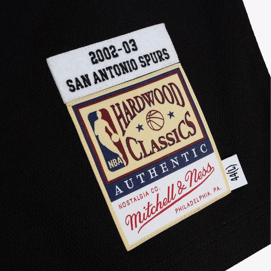 Майка Mitchell & Ness Black San Antonio Spurs 2002-03 Authentic Sleeveless Shooting Shirt