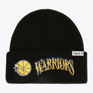 Mitchell-Ness-Black-Golden-State-Warriors-SUGA-Glitch-Cuffed-Knit-Hat-300x300