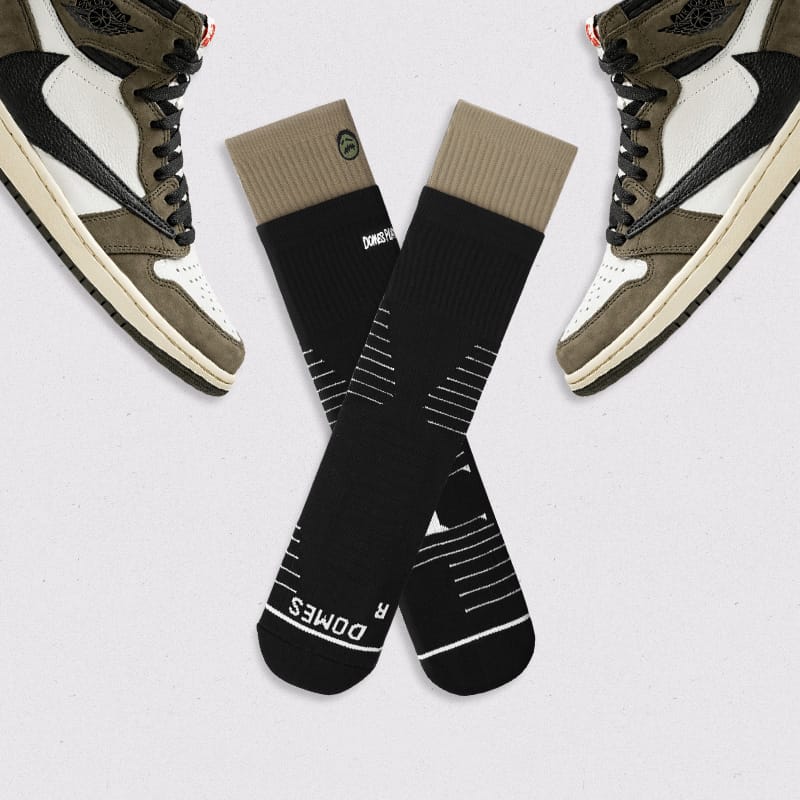 Спортивные носки Ehot Double Black-Brown Crew Socks