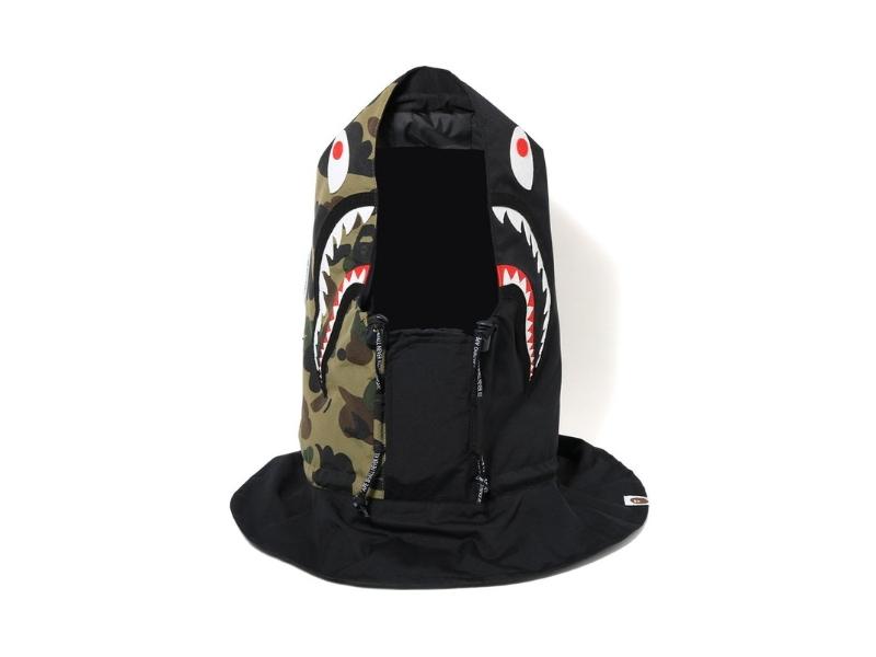 Маска BAPE 1st Camo Shark Hoodie Mask Green/Black
