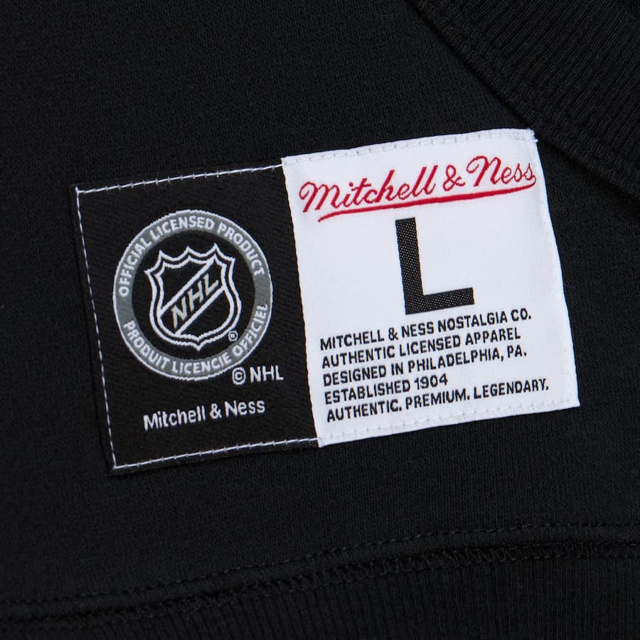 Худи Mitchell & Ness Black Boston Bruins Game Time Fleece Pullover Hoodie