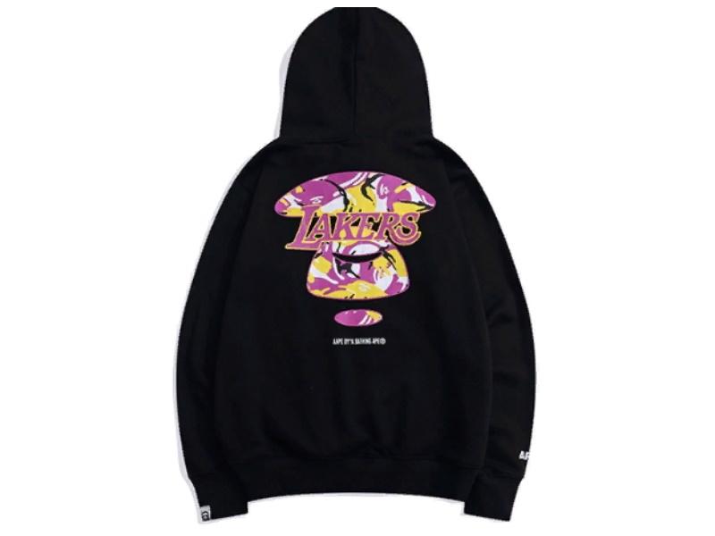 Худи AAPE Los Angeles Lakers Black Hoodie