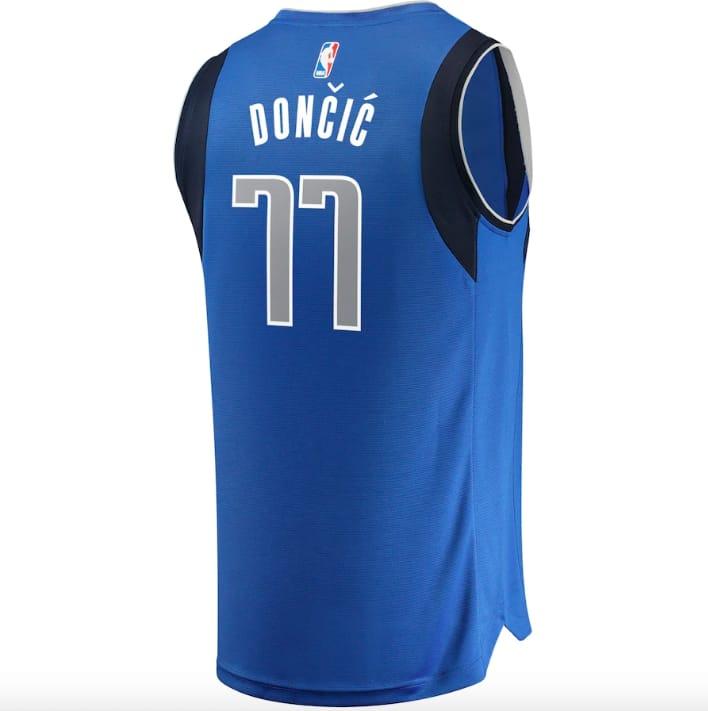 Баскетбольная джерси Dallas Mavericks #77 Luka Doncic Fast Break Icon Blue Jersey