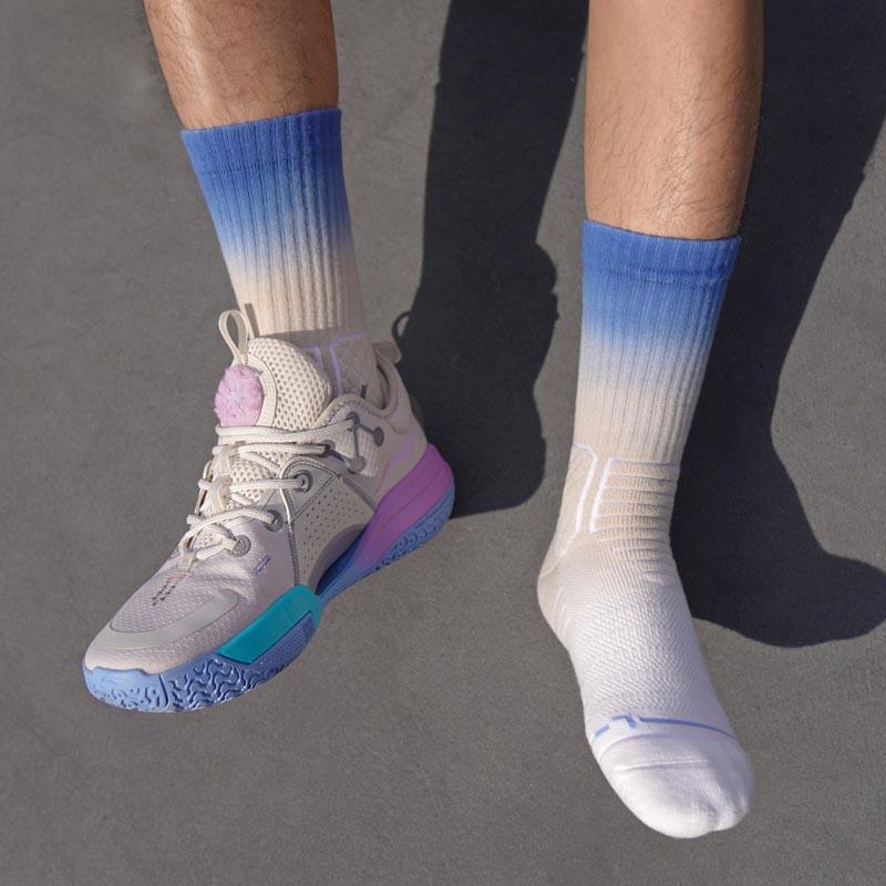 Спортивные носки Ehot Gradient Beige-Blue Crew Socks
