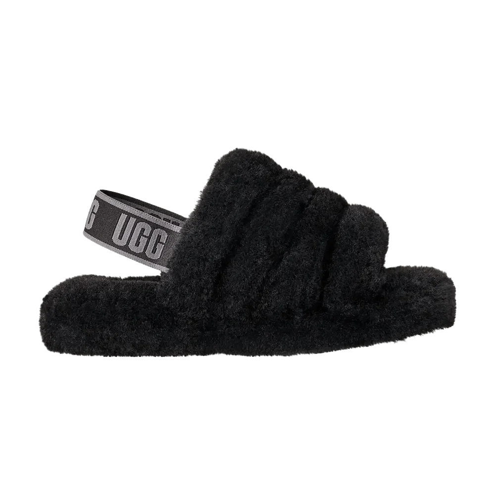 Krossovki-UGG-Fluff-Yeah-Slide-Kids-Black-Dark-Shadow