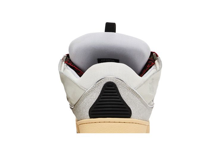 Кроссовки Lanvin Curb Leather and Glitter Sneakers 'White'