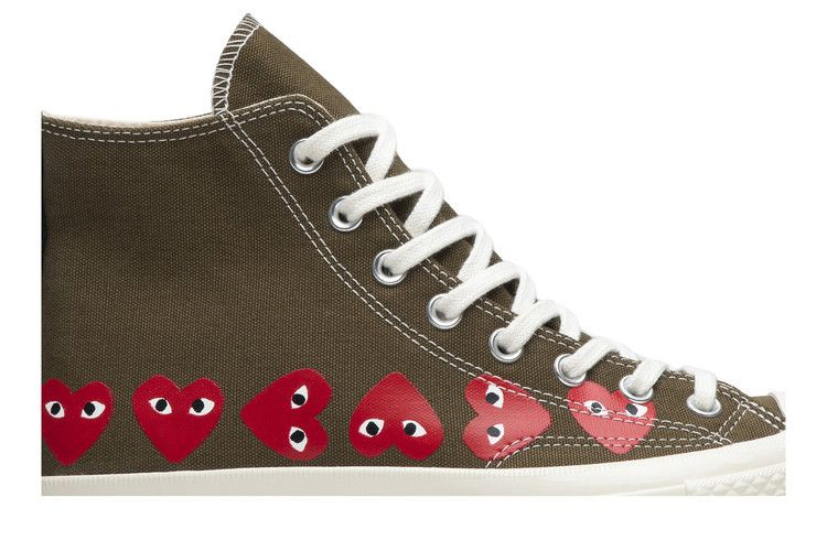 Кроссовки Comme des Garçons Play x Converse Chuck 70 Hi Top 'Multi Heart'