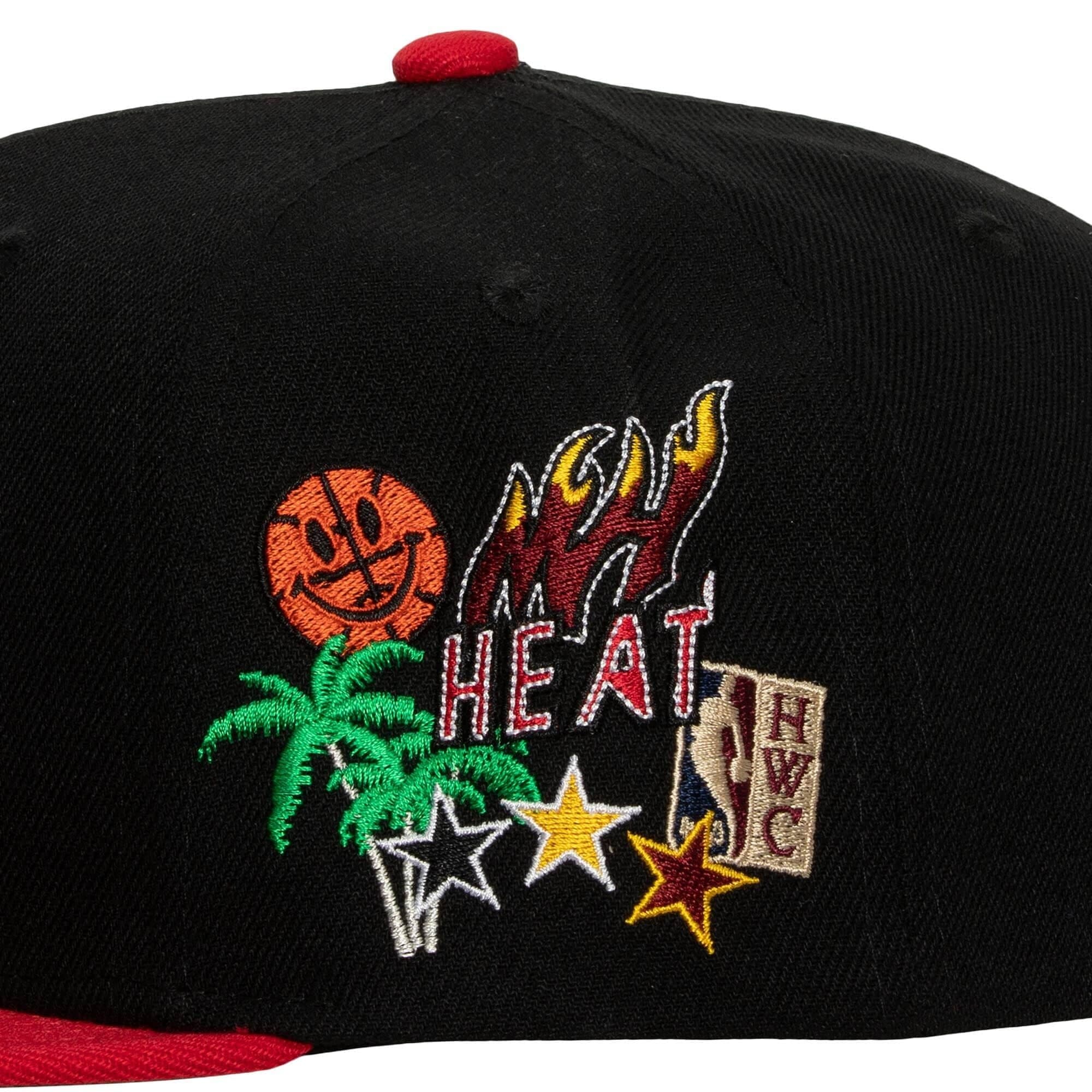 Бейсболка Mitchell & Ness Patch Overload Snapback HWC Miami Heat Hat
