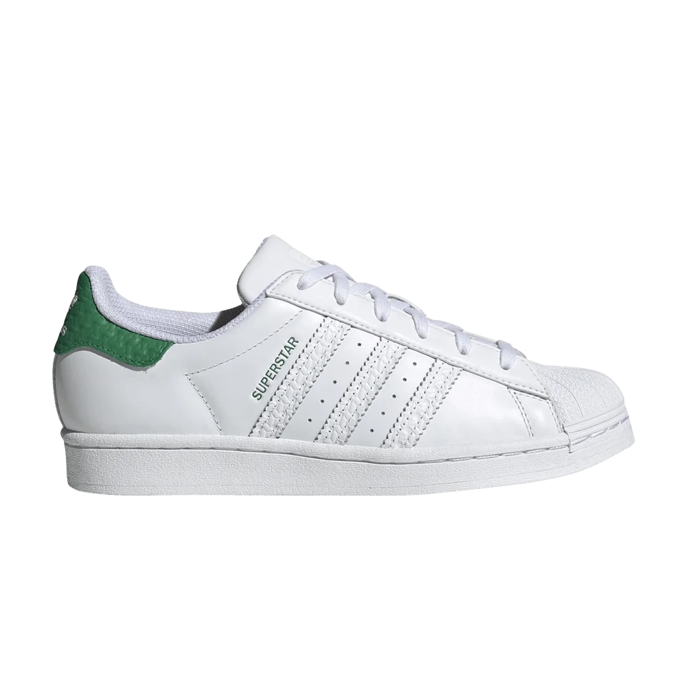 Кроссовки Adidas Wmns Superstar 'White Green Embossed'