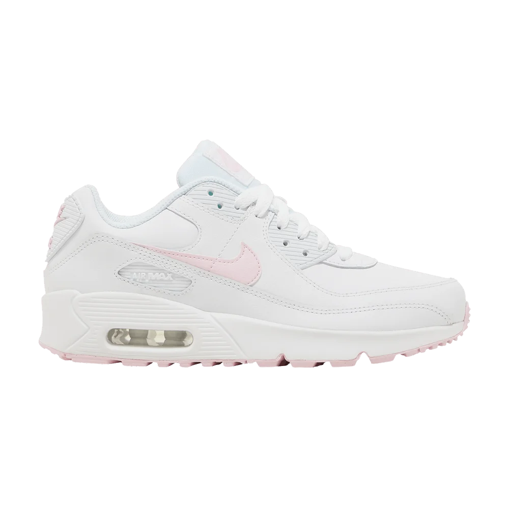 Krossovki-Nike-Air-Max-90-Leather-GS-White-Pink-Foam