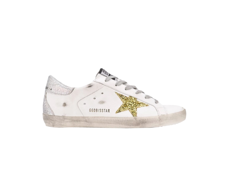 Кроссовки Golden Goose Wmns Superstar White Gold Silver Glitter
