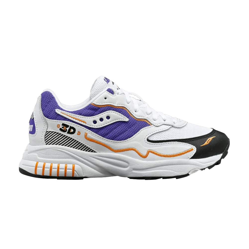 Кроссовки Saucony 3D Grid Hurricane 'White Purple Orange'