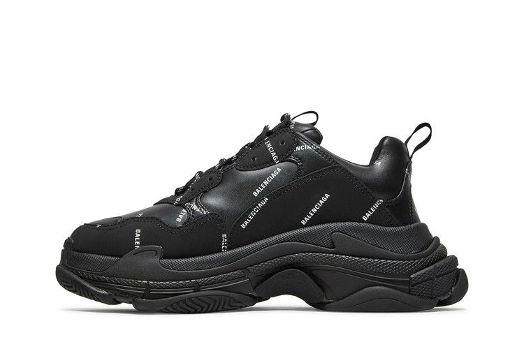 Кроссовки Balenciaga Triple S Sneaker 'Allover Logo - Black'