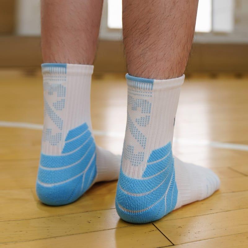 Спортивные носки Ehot 3X3 White-Blue Quarter Socks